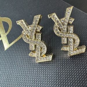 Yves Saint Laurent Gold and Silver Earrings